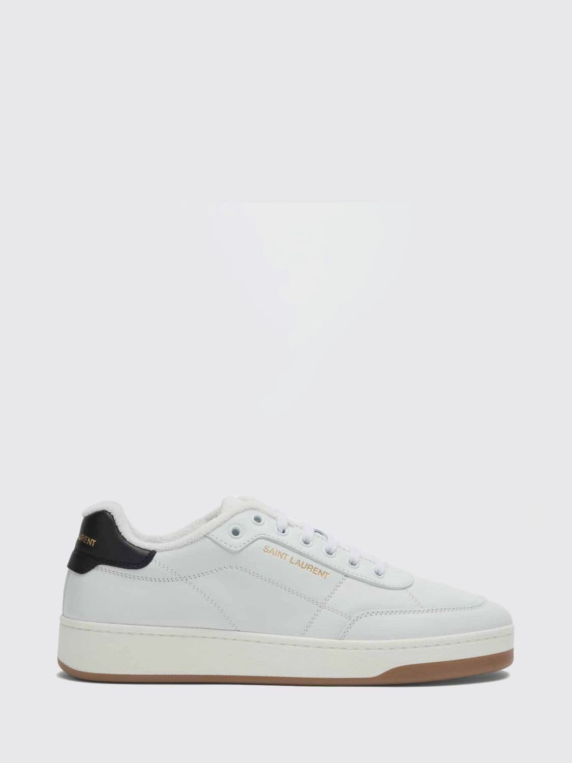 Saint Laurent SL/61 Bicolor Low-Top Sneakers in Smooth Calfskin Leather