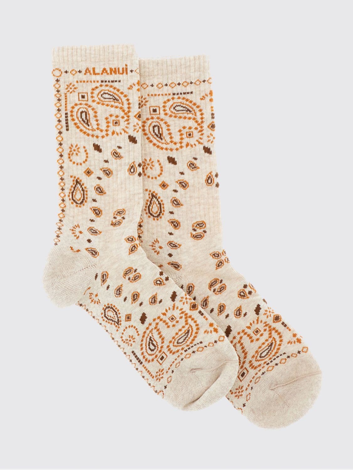 Alanui Paisley Jacquard Cotton-Blend Socks · OS