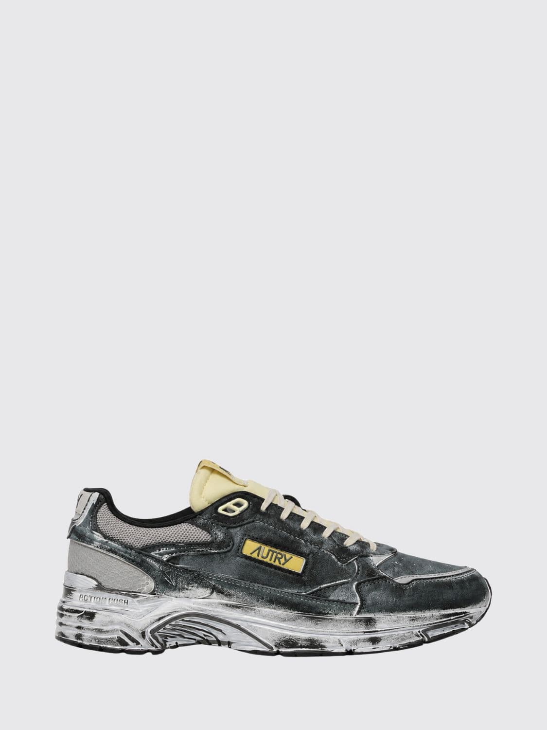 Autry Hyperway Two-Tone Suede Sneakers with a Worn-Out Effect