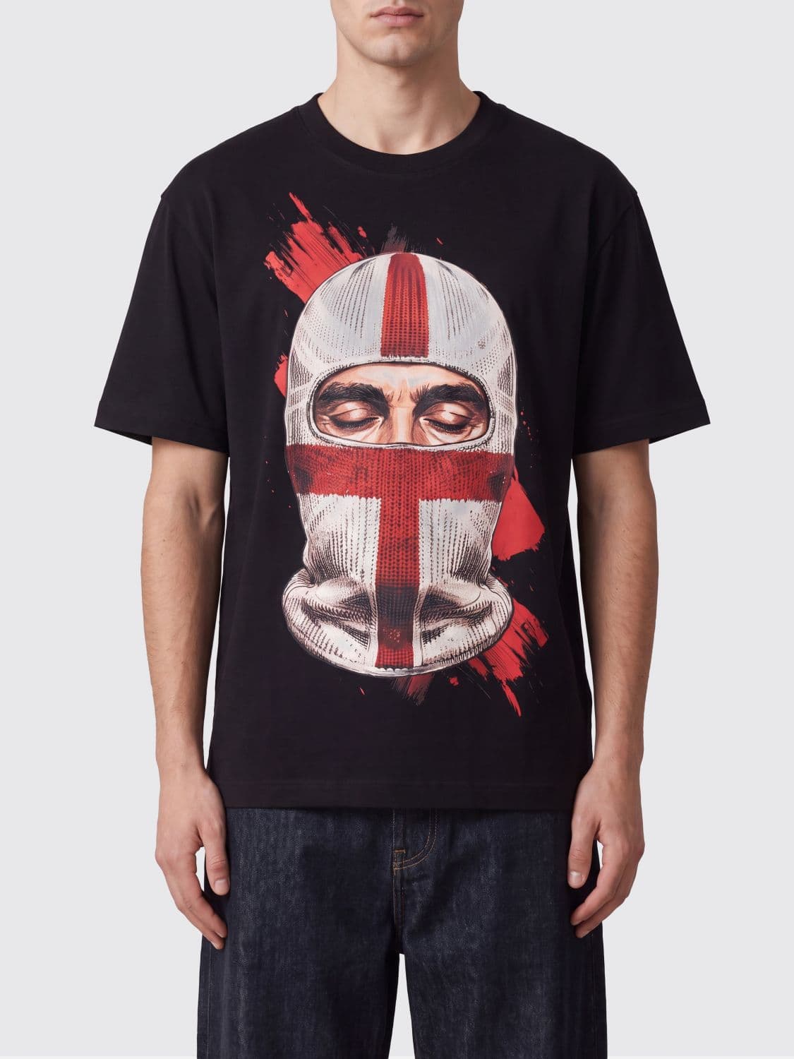 Ih Nom Uh Nit Graphic Print Cotton Crew Neck T-Shirt with Slogan