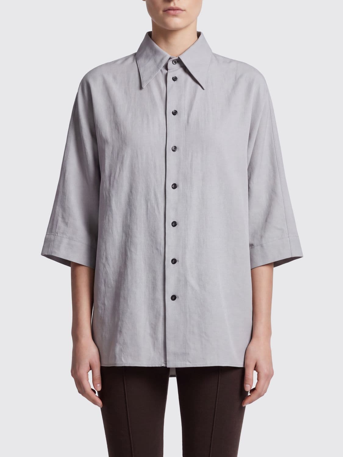 Ziggy Chen Relaxed Fit Cotton Shirt with Dropped Shoulders