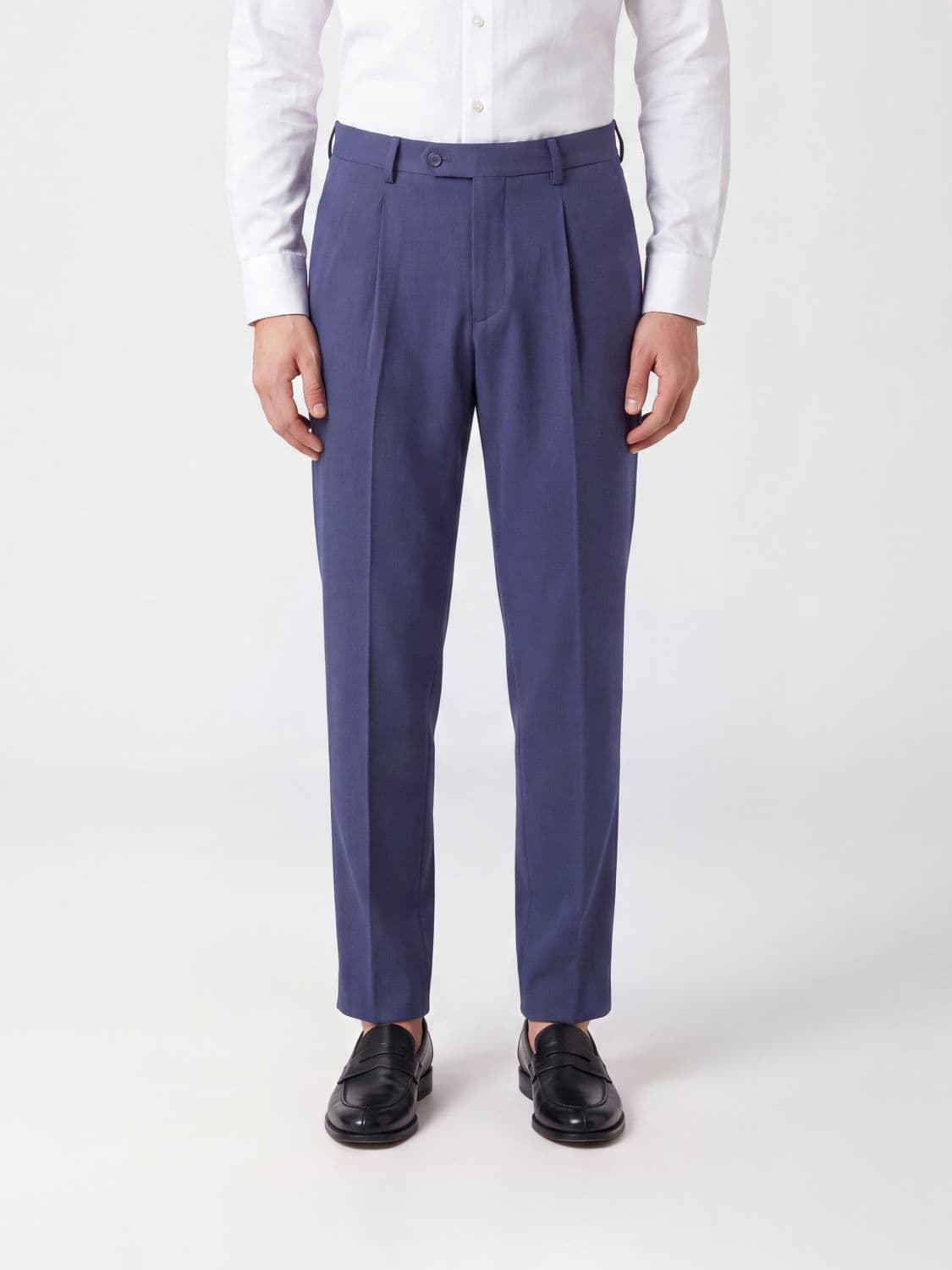 Giorgio Armani Slim Fit Tailored Trousers in Virgin Wool and Viscose Blend