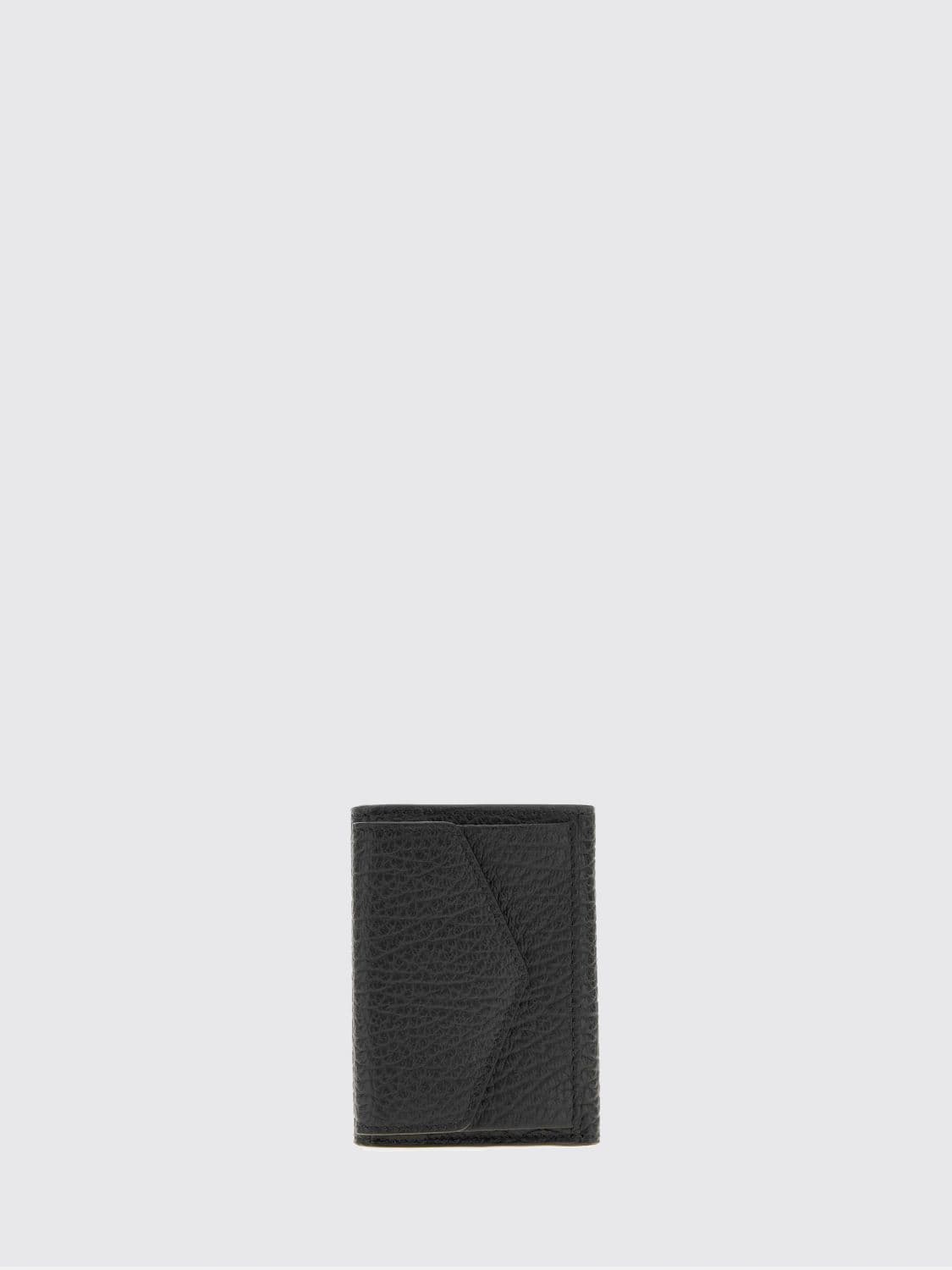 Maison Margiela Grained Leather Tri-Fold Wallet with Four Stitches Logo · OS