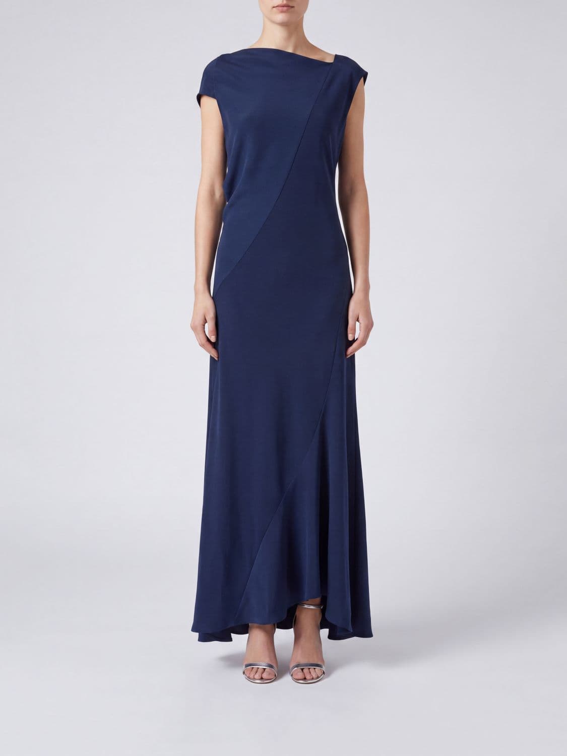 Alberta Ferretti Long Satin Slip Dress for Ceremonies and Events
