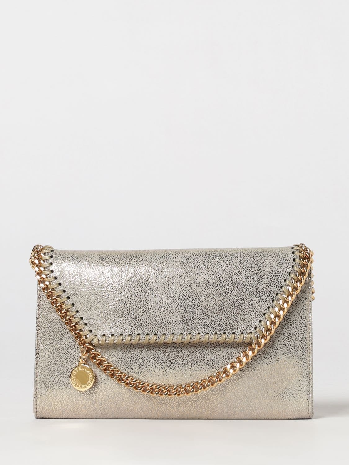 Stella Mccartney Falabella Mini Wallet on Chain Bag in Silver Eco Alter Mat · OS