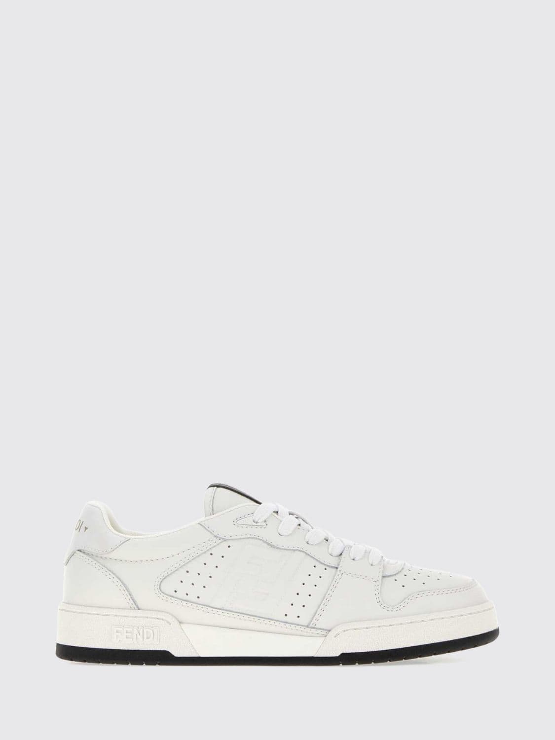 Fendi Match Calfskin Leather Sneakers with Tone-on-Tone FF Monogram