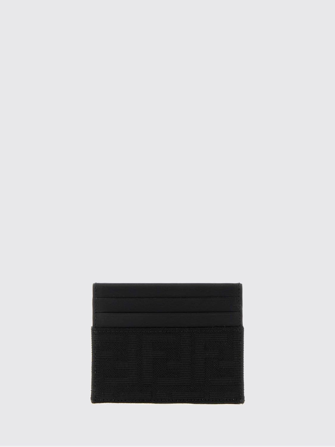 Fendi FF Jacquard Fabric Card Holder with Calfskin Details · OS