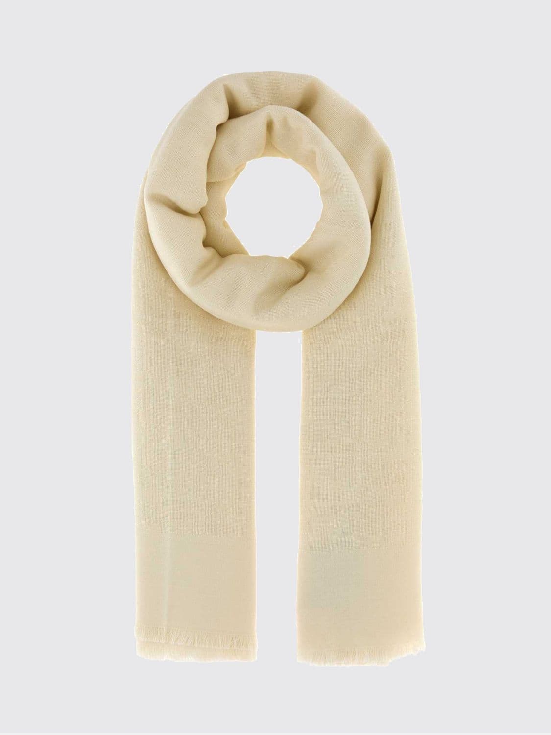 Fendi FF Monogram Jacquard Wool, Silk and Cashmere Blend Scarf · OS