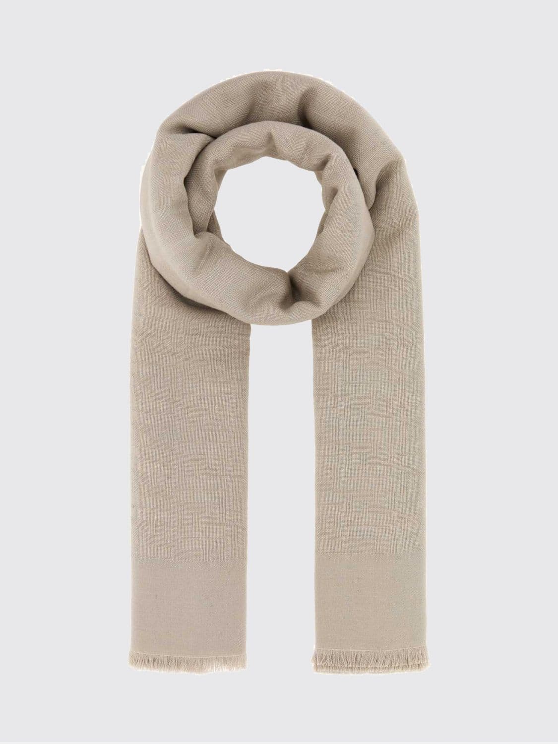 Fendi FF Monogram Jacquard Wool, Silk and Cashmere Blend Scarf · OS
