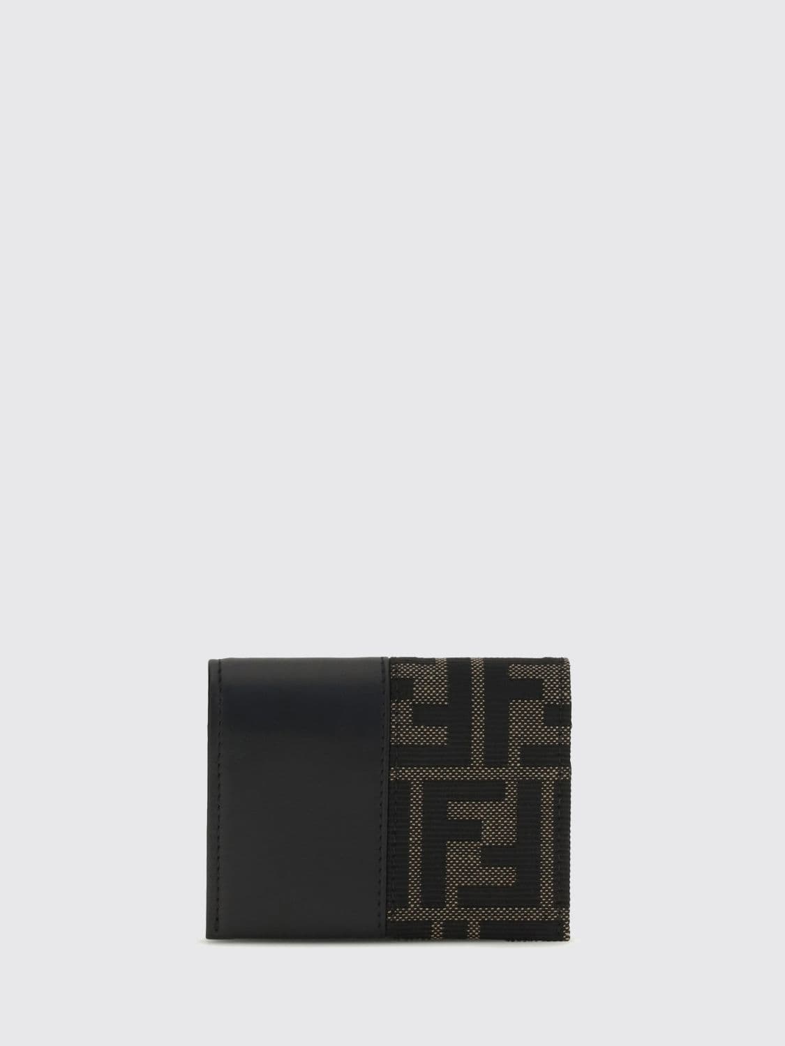 Fendi FF Jacquard Fabric Bifold Card Holder with Snap Closure · OS