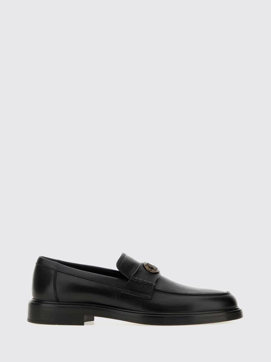 Burberry Pembroke Calfskin Penny Loafers with Metal EKD Logo