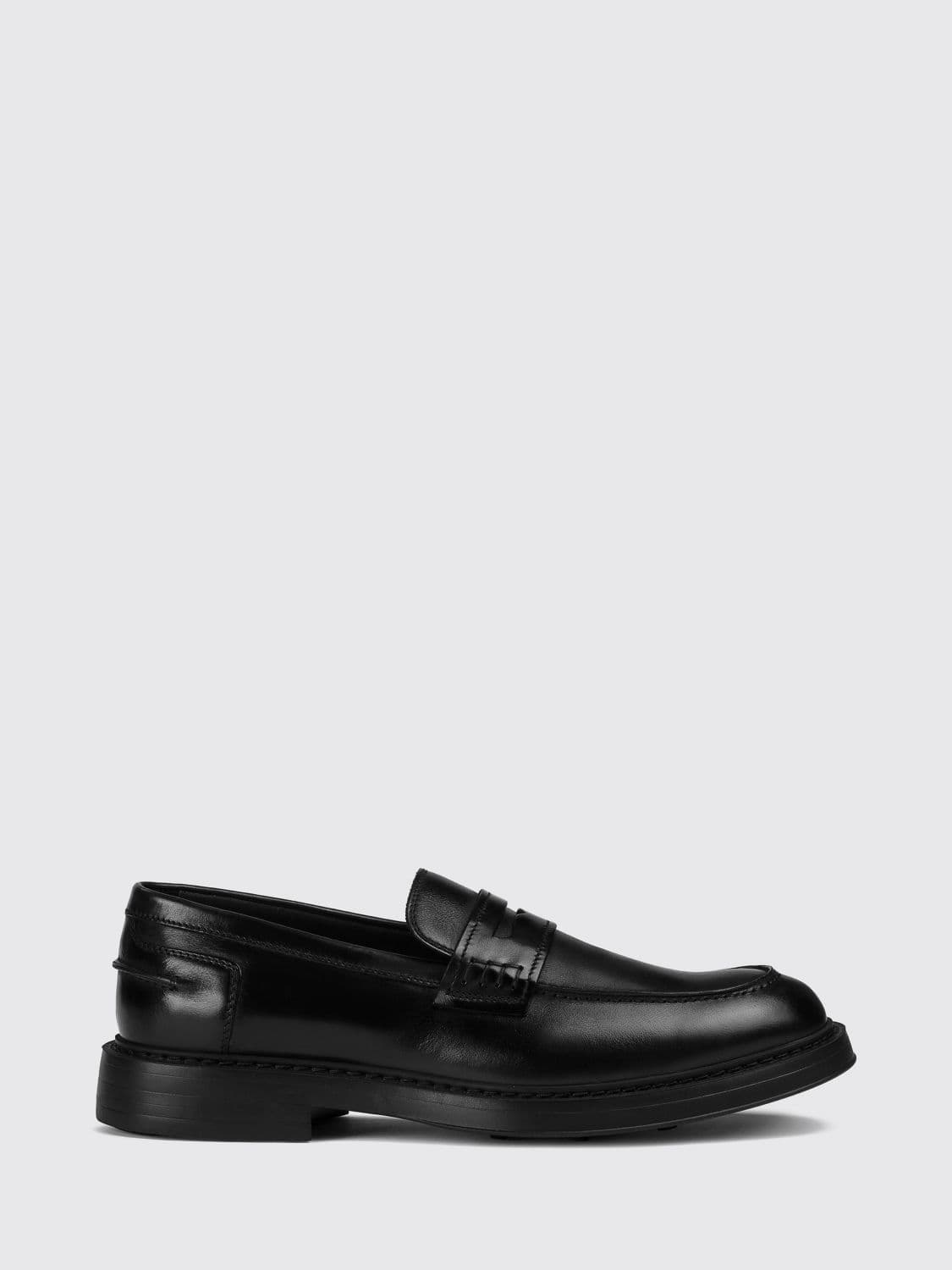 Doucal's Penny Loafers in Smooth Calfskin Leather with Rubber Sole