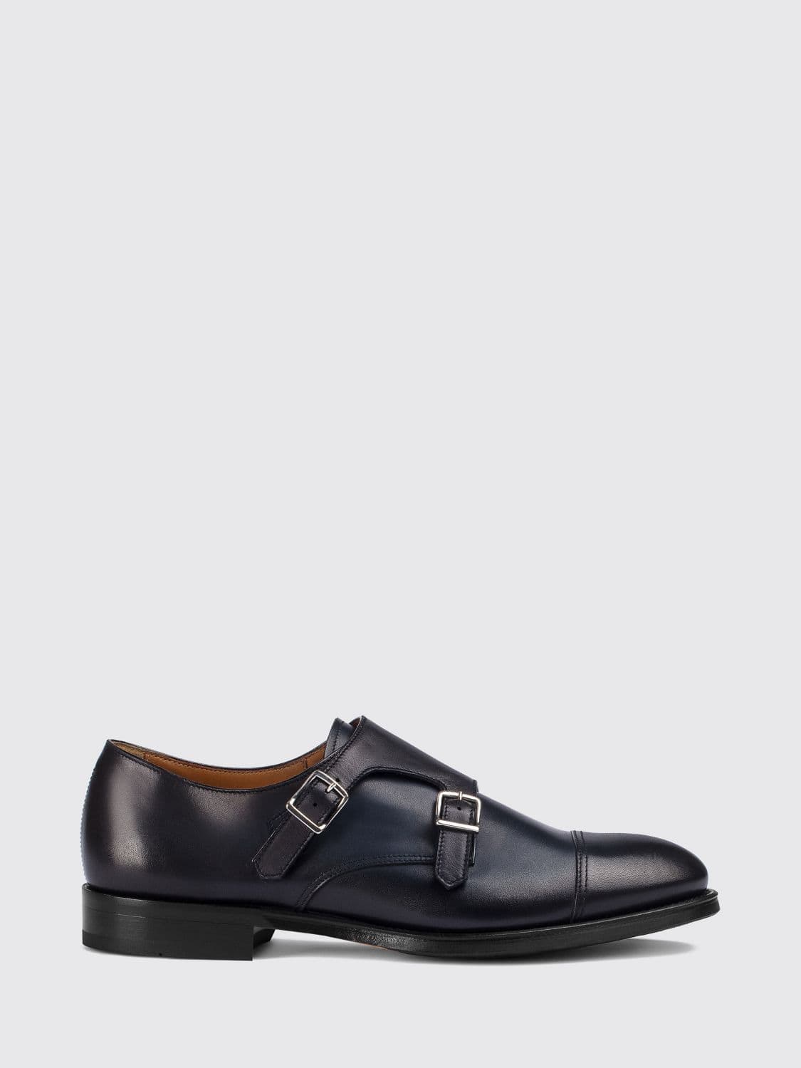 Doucal's Double Monk Strap Dress Shoes in Smooth Calfskin Leather