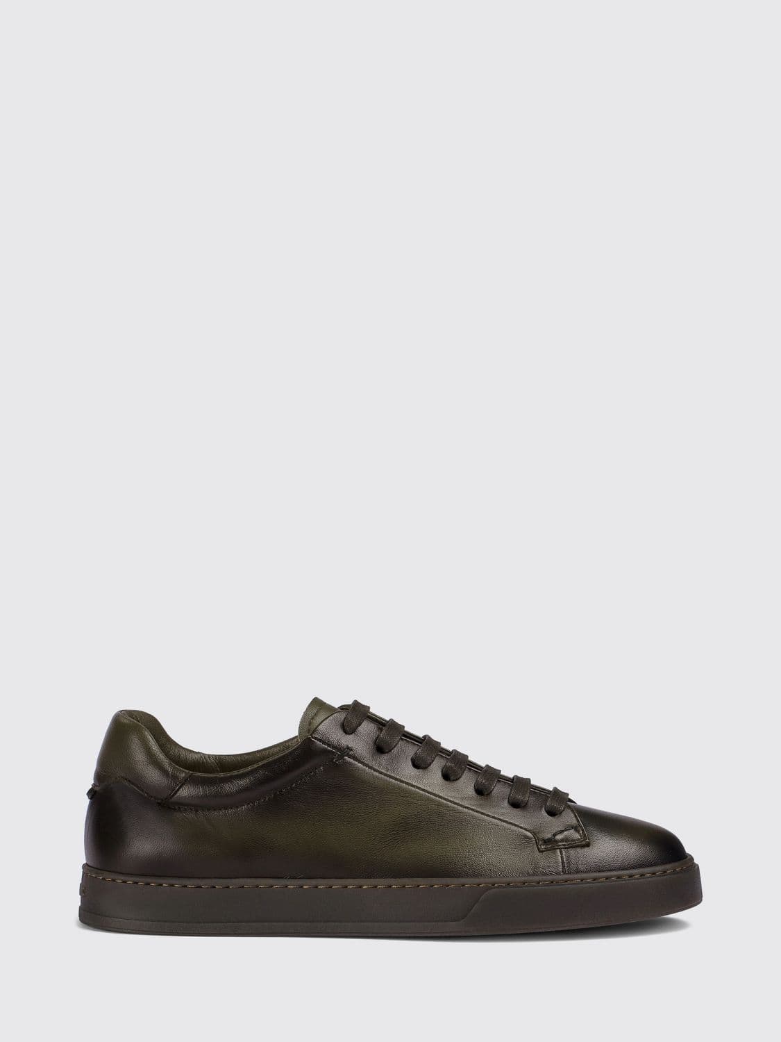 Doucal's Morgan Sneakers in Smooth Calfskin Leather with Rubber Sole