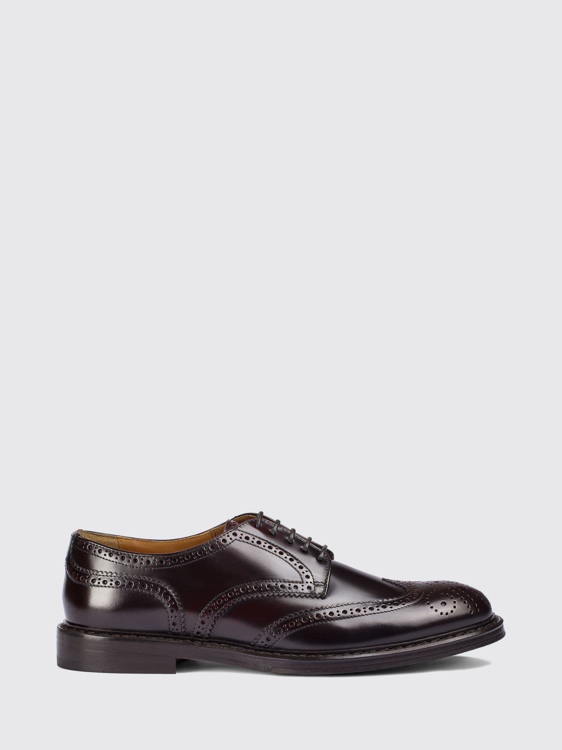 Doucal's Ceremonial Brushed Calfskin Brogue Derby Shoes