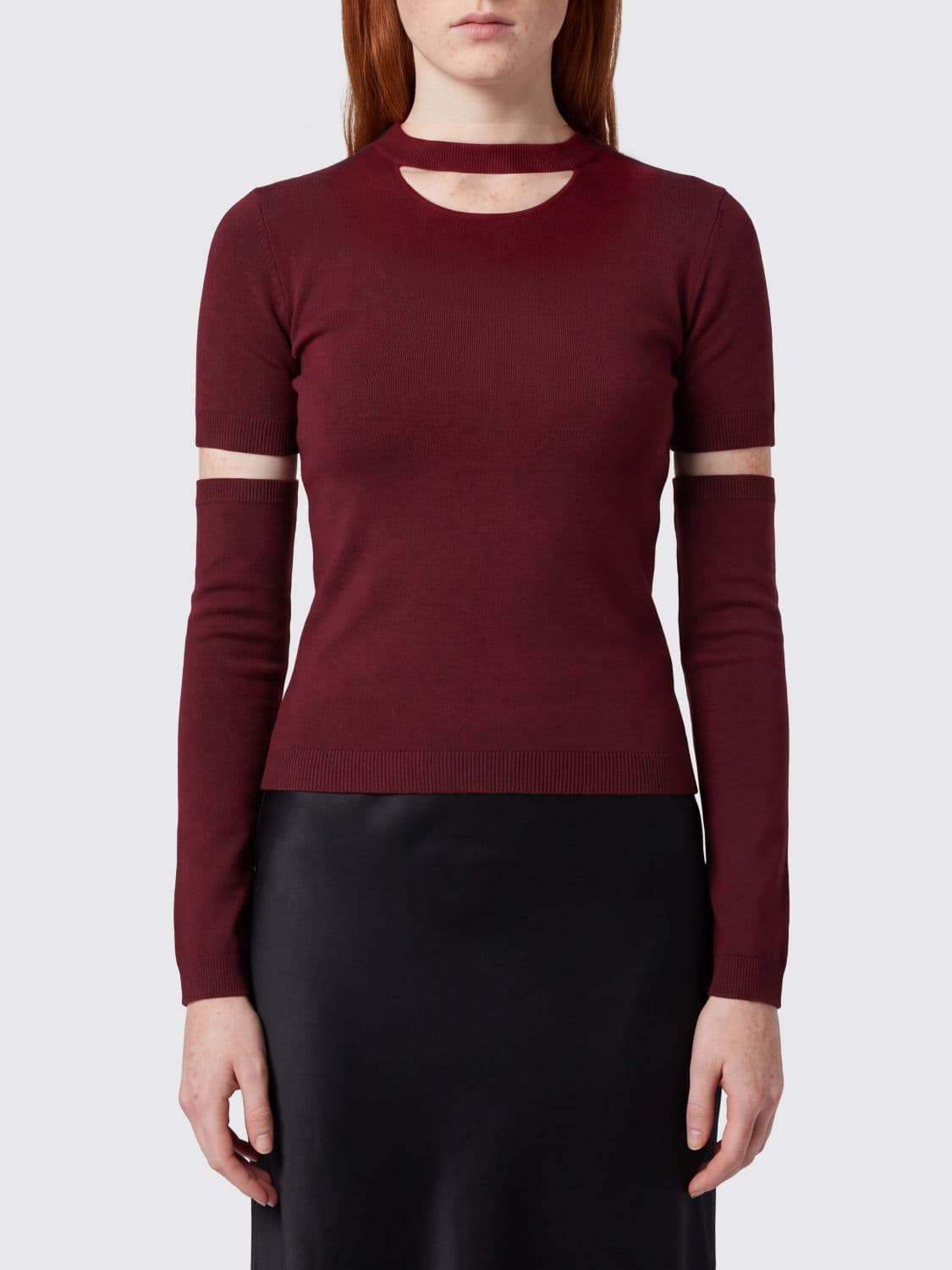Federica Tosi Wool and Cashmere Blend Top with Removable Sleeves