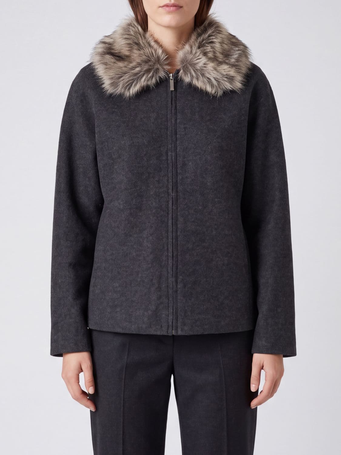 Semicouture Coat Woman color Grey