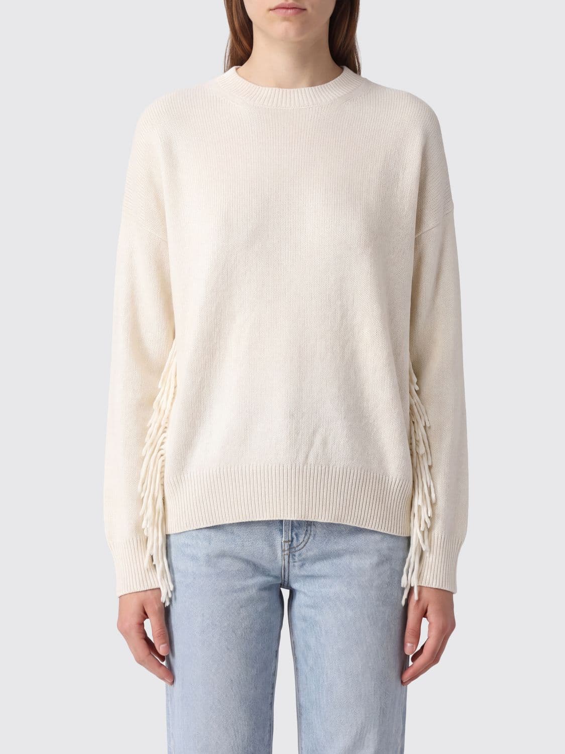 Federica Tosi Fringed Wool and Cashmere Blend Crewneck Jumper
