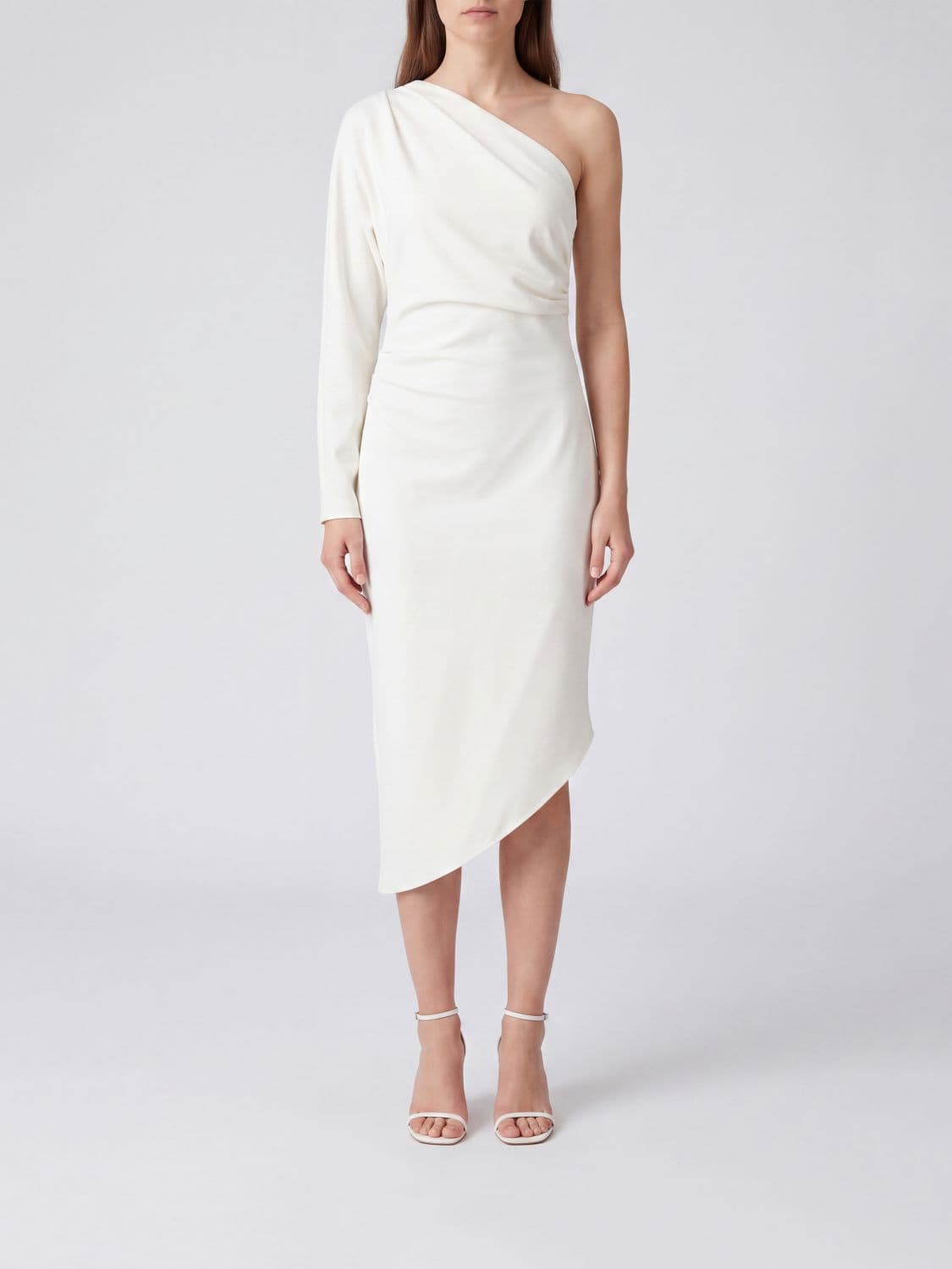 Federica Tosi One-Shoulder Asymmetric Sheath Midi Dress