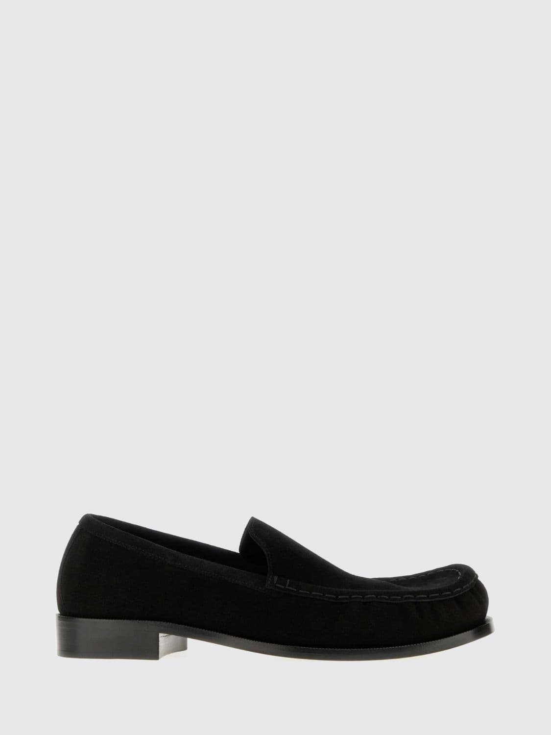 Dries Van Noten Suede Loafers with Round Toe and Leather Sole