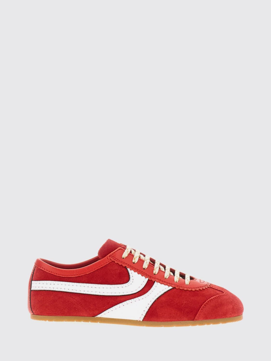 Dries Van Noten Two-Tone Suede and Smooth Leather Low-Top Sneakers