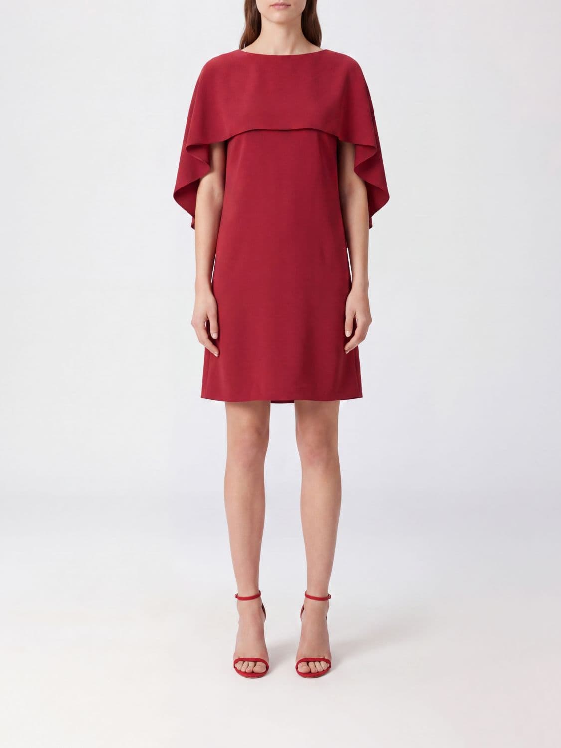 Alberta Ferretti Sleeveless Crêpe Sheath Mini Dress
