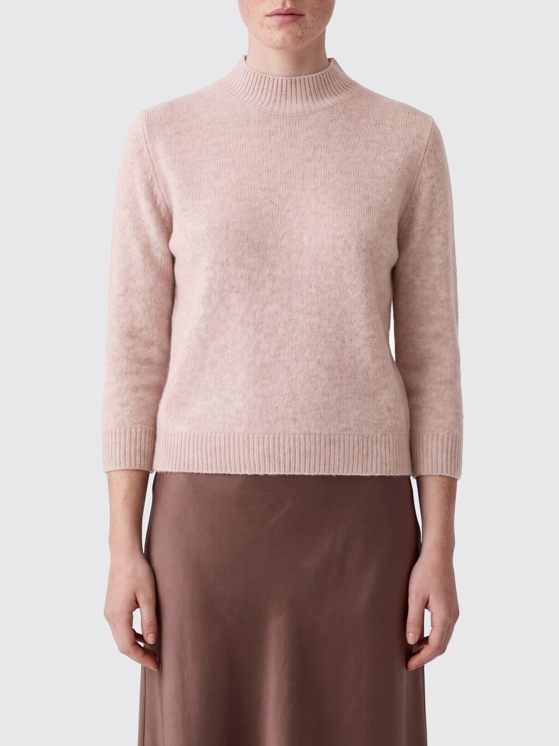 Roberto Collina Long-Sleeved Wool Turtleneck Jumper with Ribbed Trims
