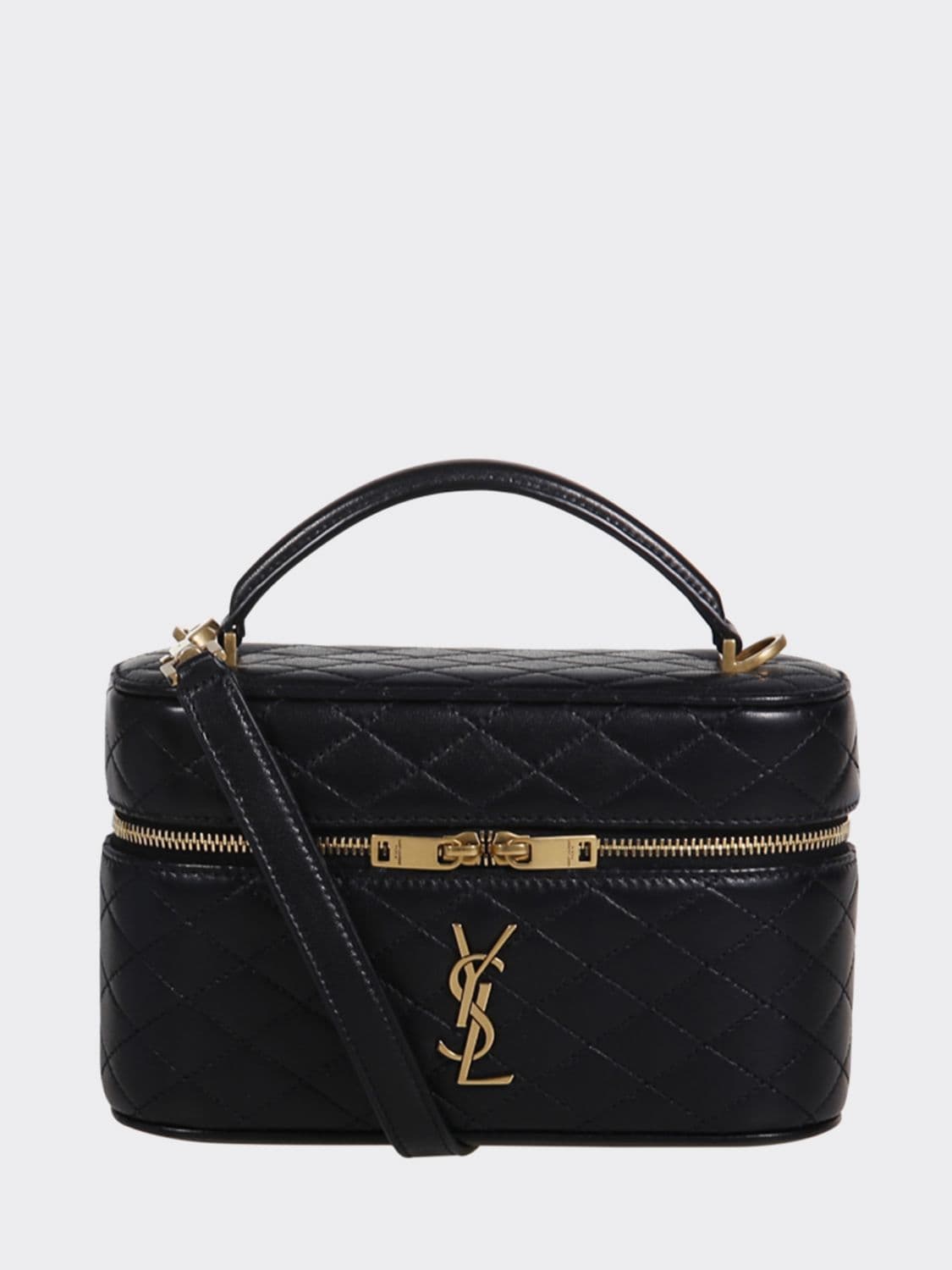 Saint Laurent Gaby Vanity Quilted Lambskin Mini Bag with YSL Monogram