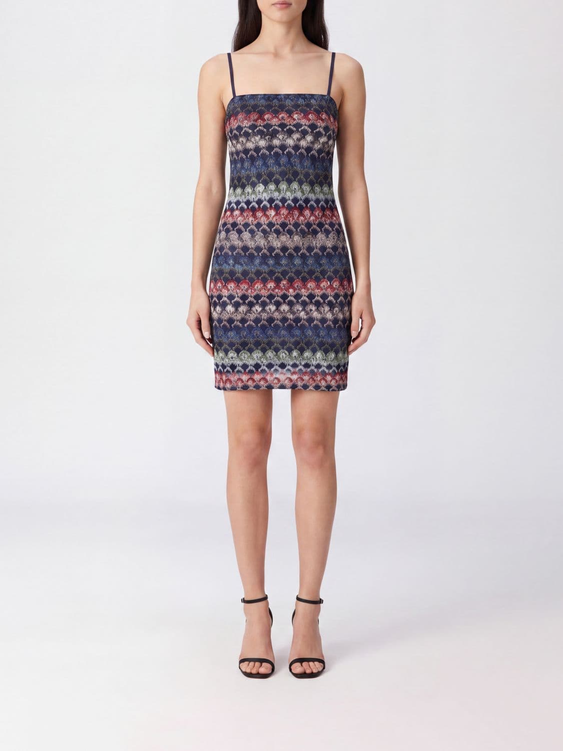 Missoni Zig-Zag Lurex Bustier Mini Dress with Thin Straps
