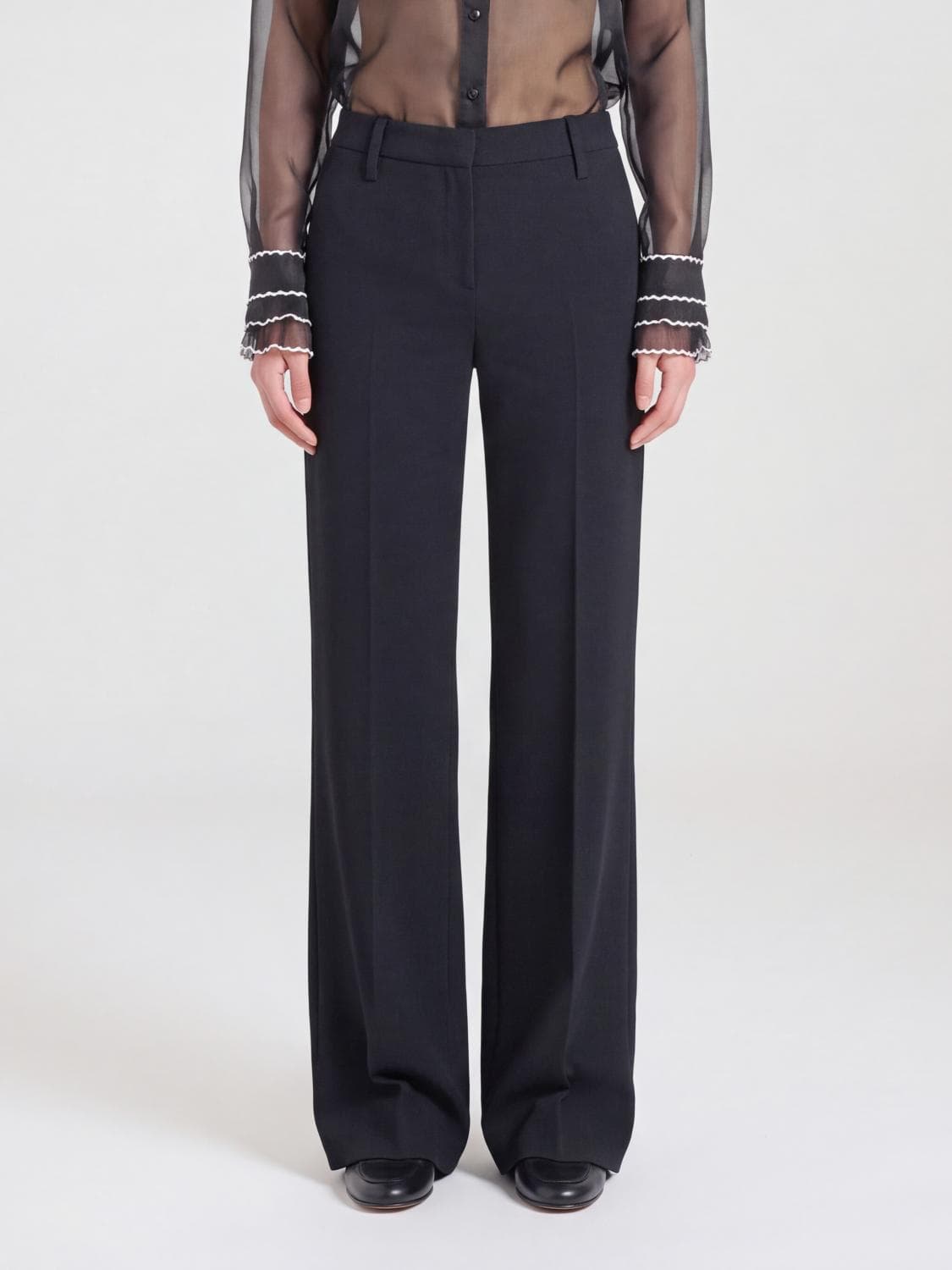 Ermanno Scervino Mid-Rise Straight-Leg Crêpe Trousers