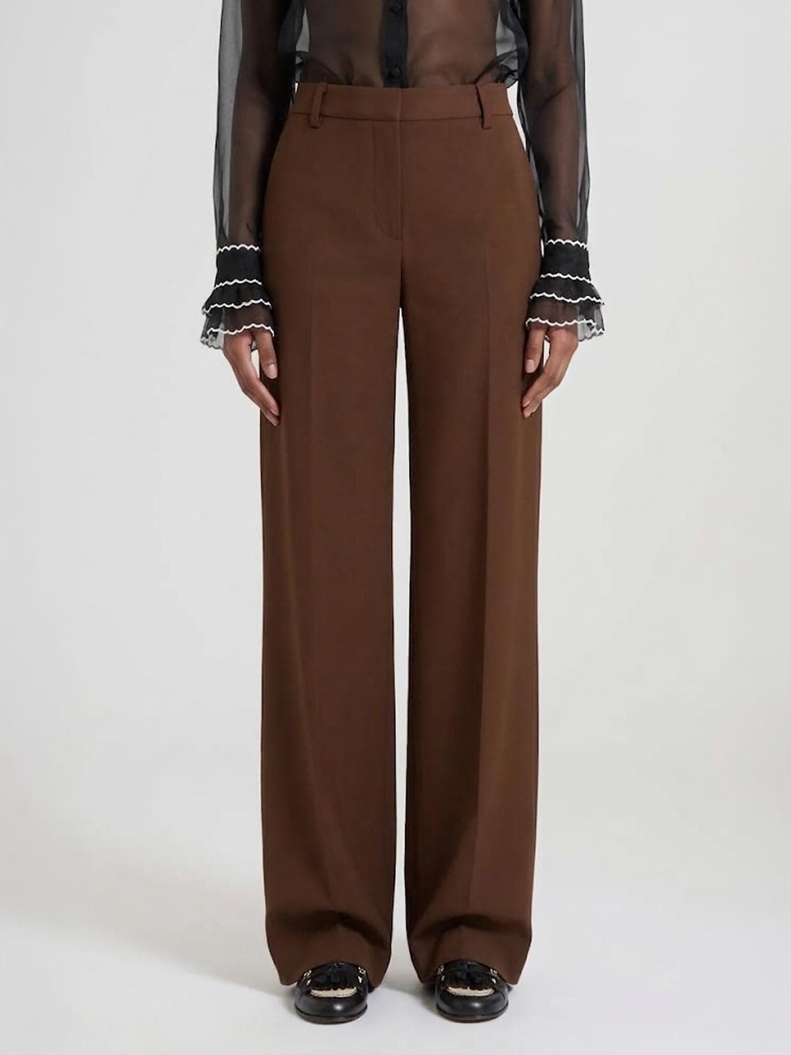 Ermanno Scervino Mid-Rise Straight-Leg Crêpe Trousers
