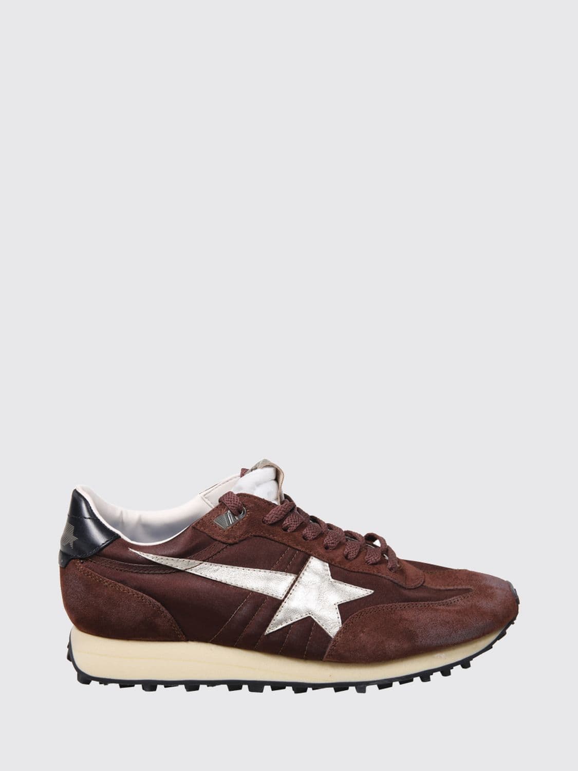Golden Goose Marathon Sneakers in Nylon and Leather with Worn Effect