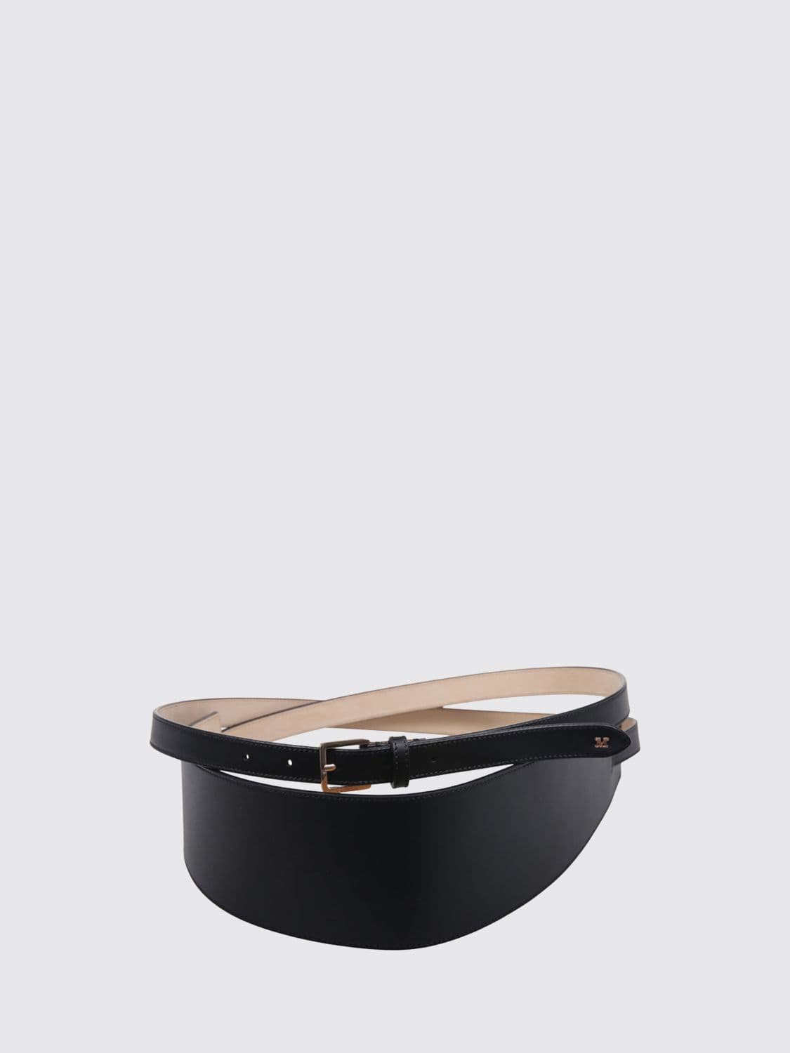 Max Mara Belt in Fine Smooth Calf Leather with Metal Buckle