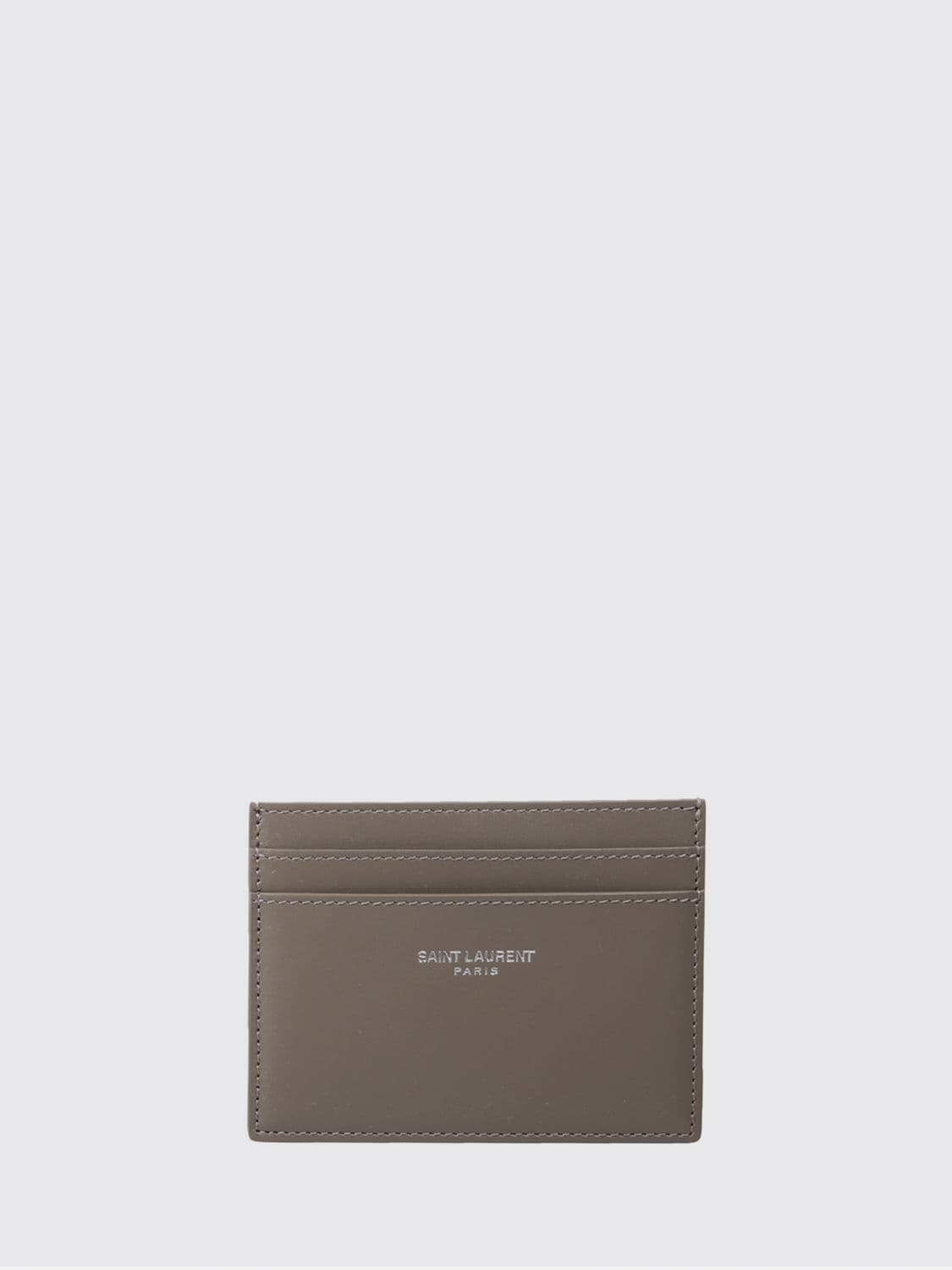 Saint Laurent Flat Calfskin Card Holder with Laminated Logo