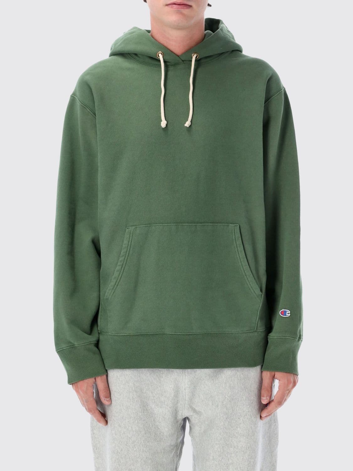 Champion Cotton Hoodie with Kangaroo Pocket and Drawstring