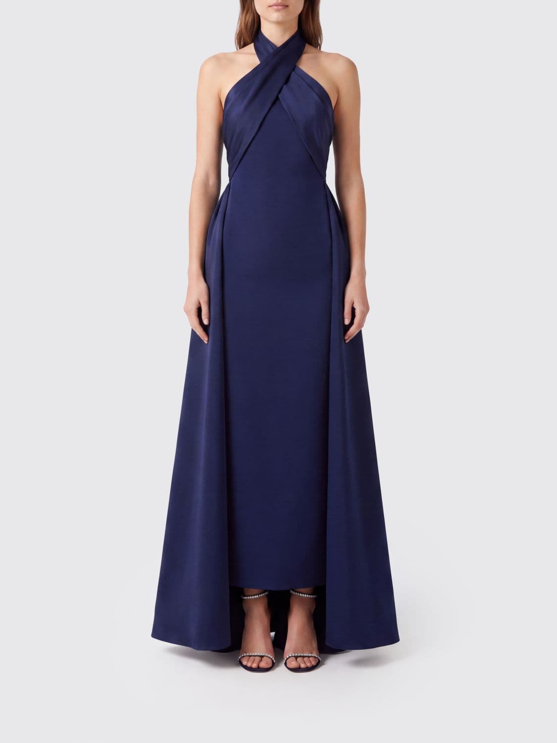 Solace London Long Cady Gown with Halterneck