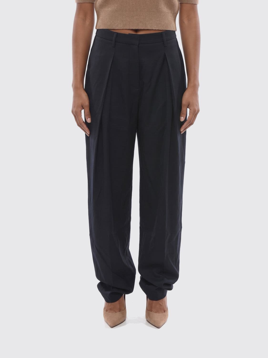 Fabiana Filippi Pleated Wide-Leg Crêpe Trousers