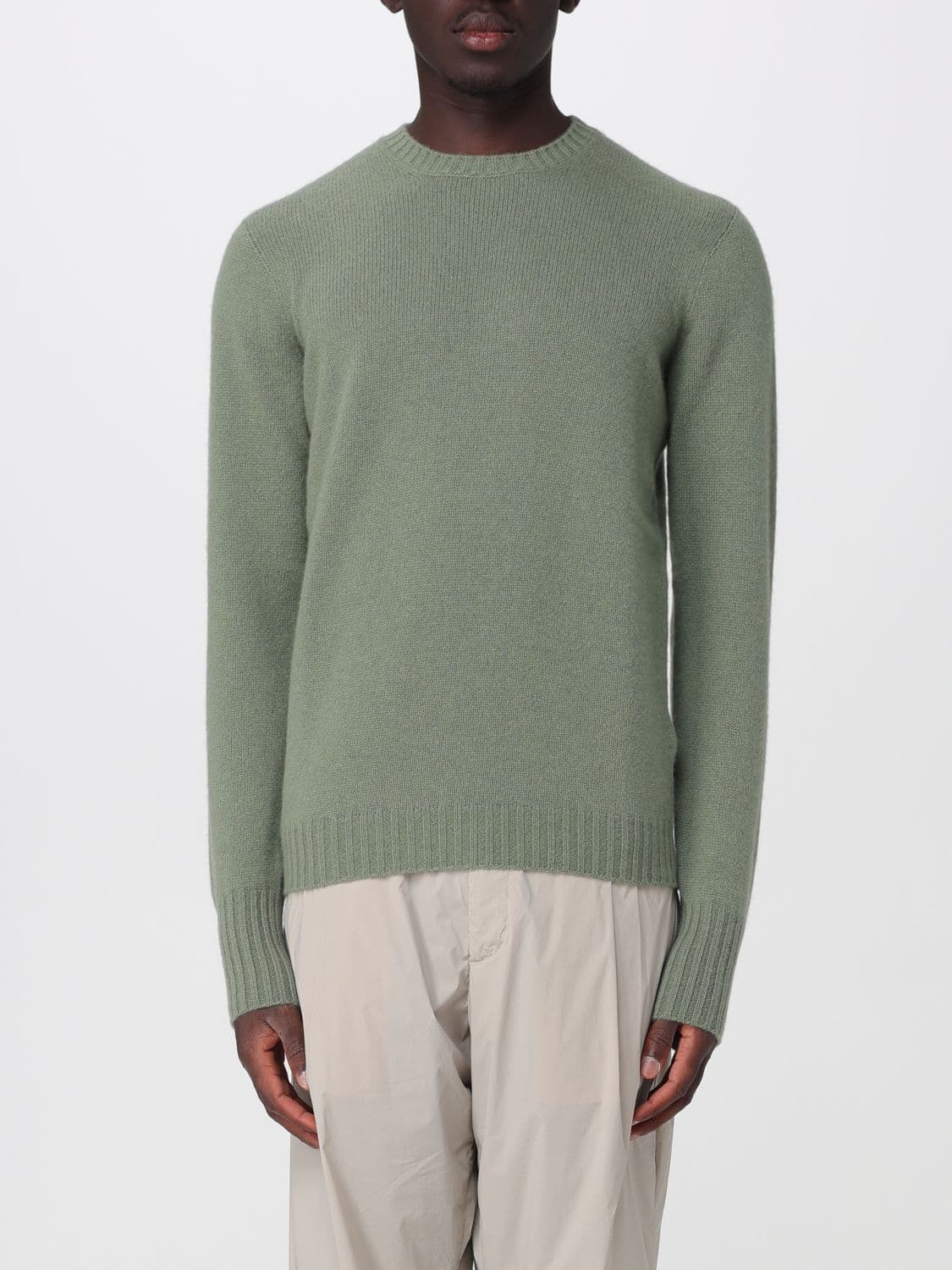 Drumohr Long-Sleeved Crewneck Jumper in Pure 100% Fine Cashmere