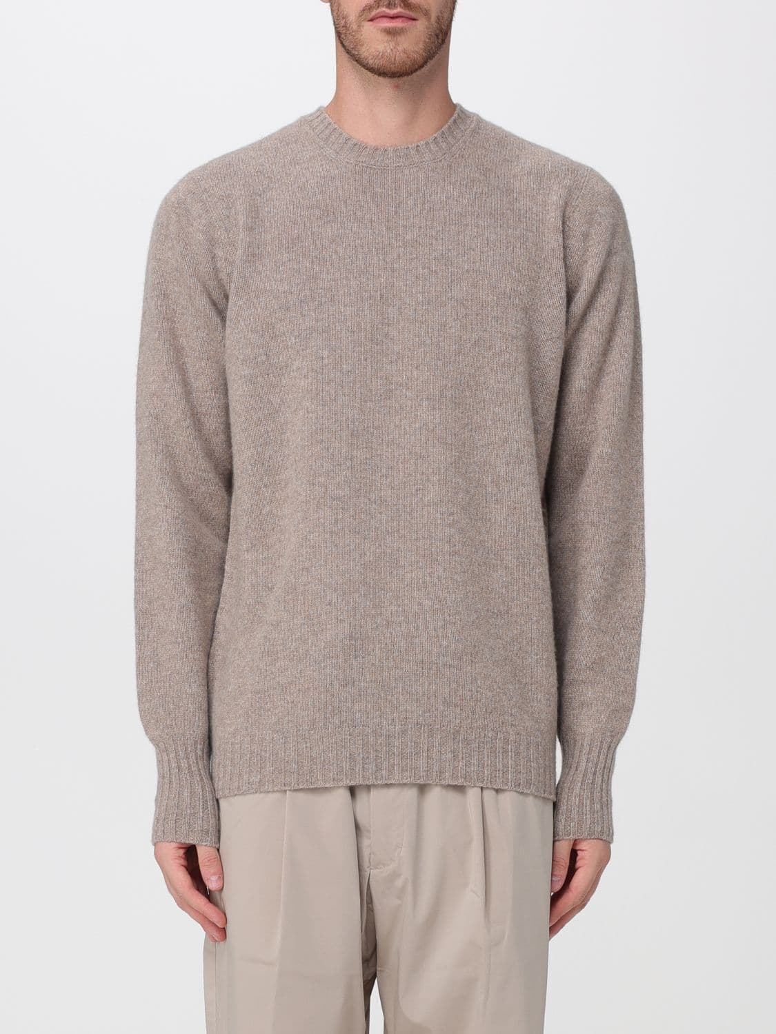 Drumohr Long-Sleeved Crewneck Jumper in Pure 100% Fine Cashmere
