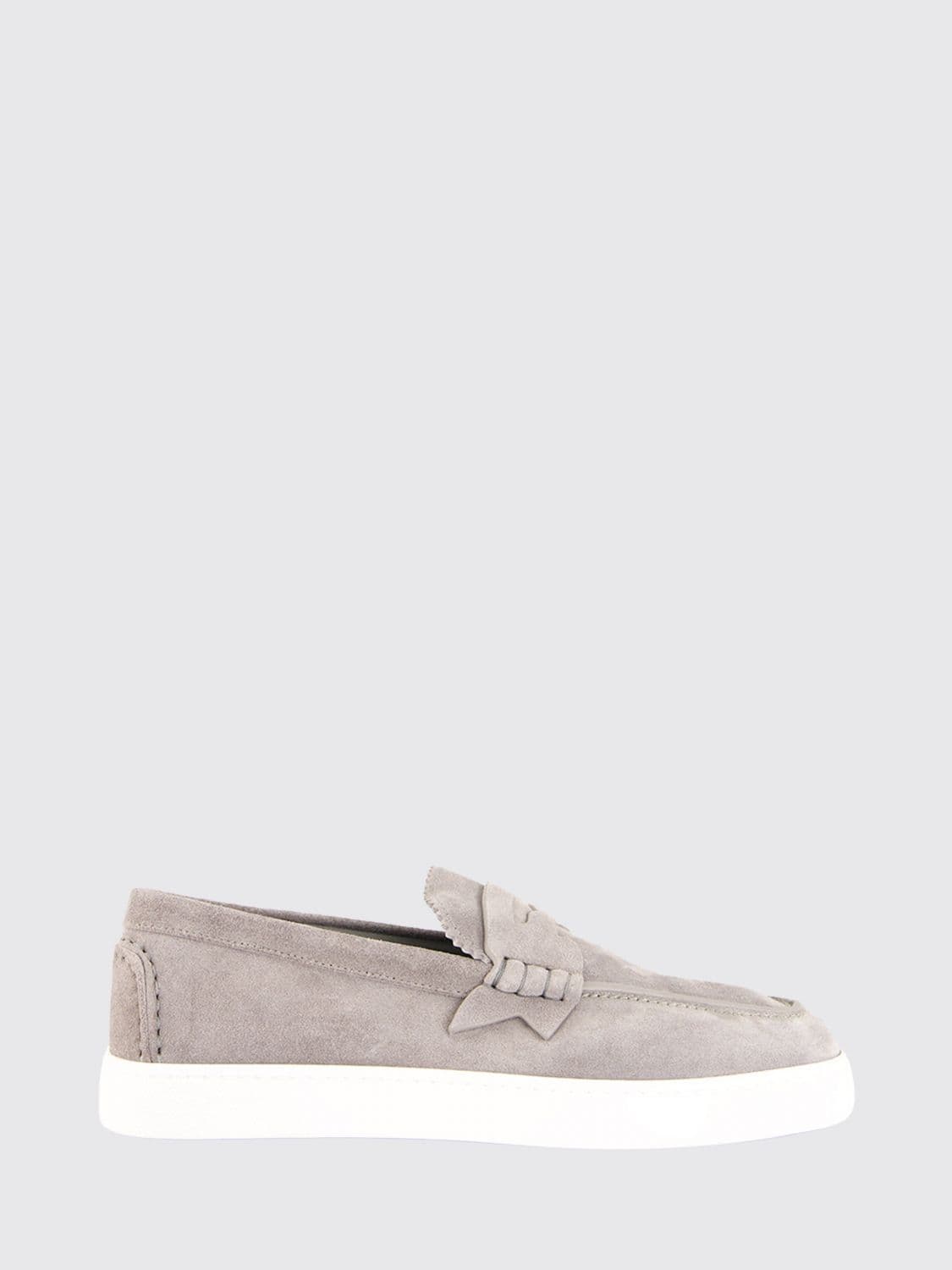 Christian Louboutin The Harold I Suede Calfskin Loafers with Penny Bar Detail · 40