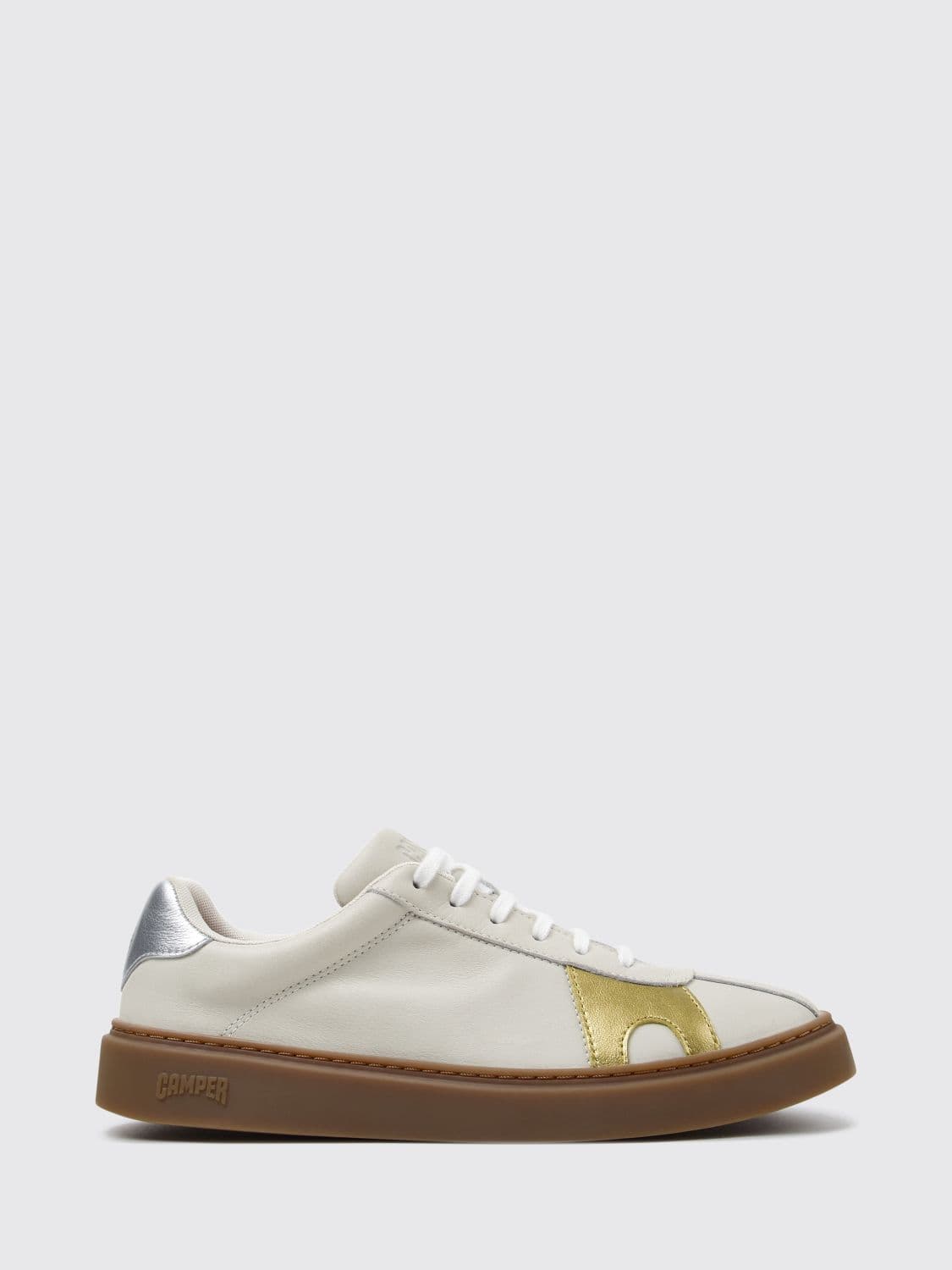 Camper Twins Calfskin Low-Top Trainers with Contrast Logo