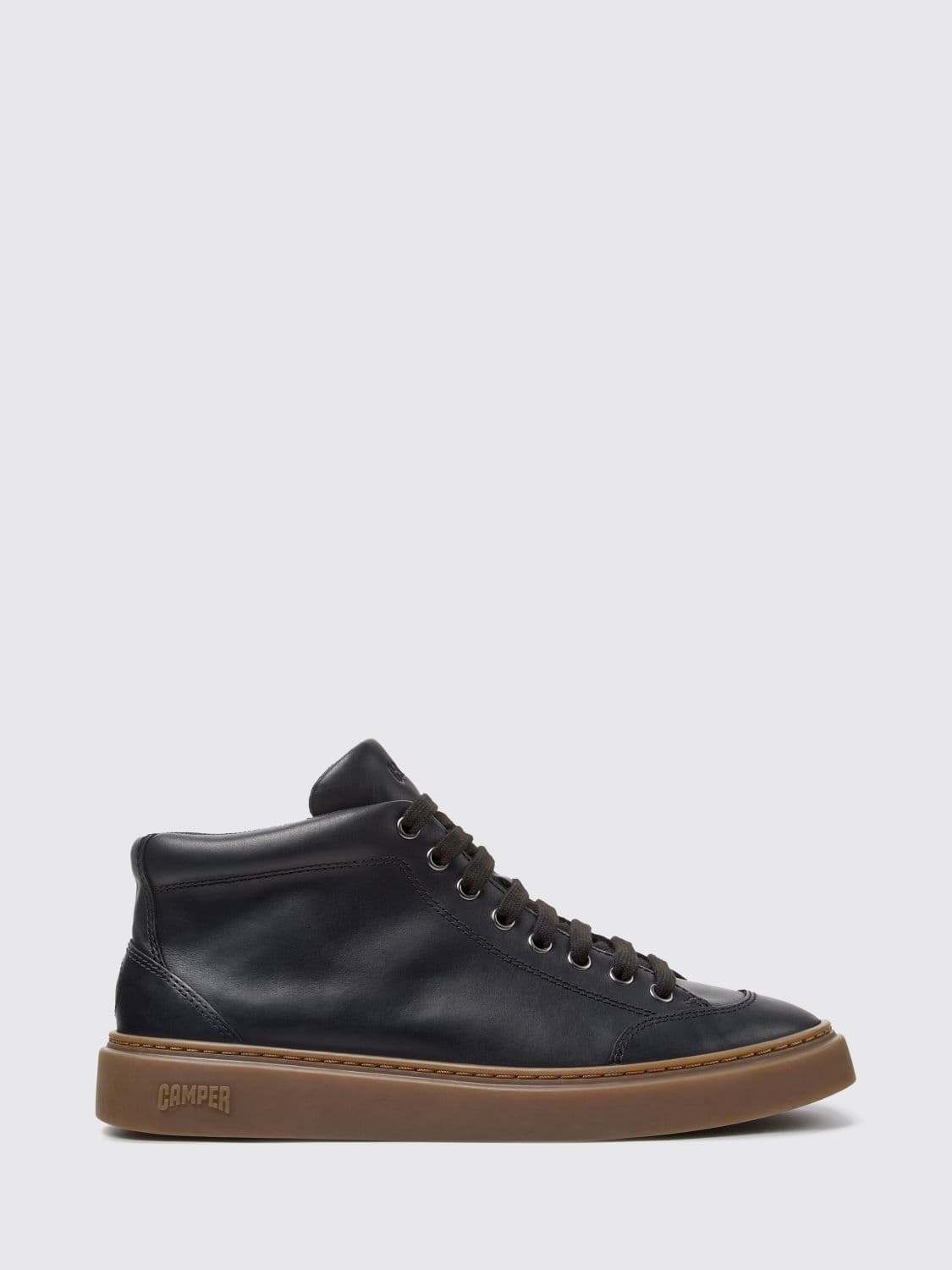 Camper Runner Twentyfive Mid-Top Smooth Leather Trainers with Padded Ankle