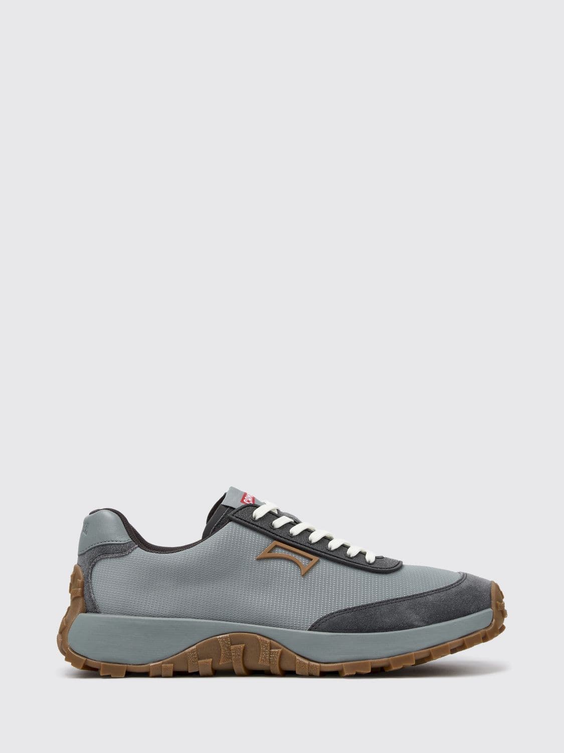 Camper Drift Trail Low-Top Trainers in Suede and Recycled PET with Logo