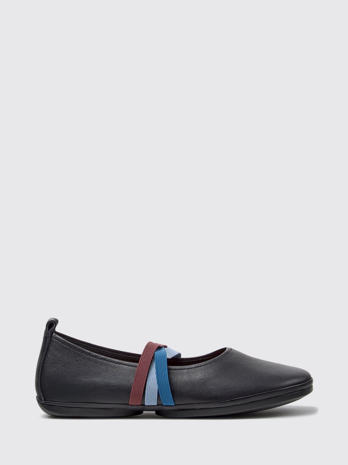 Camper Twins Multicolor Striped Leather Mary Jane Flats