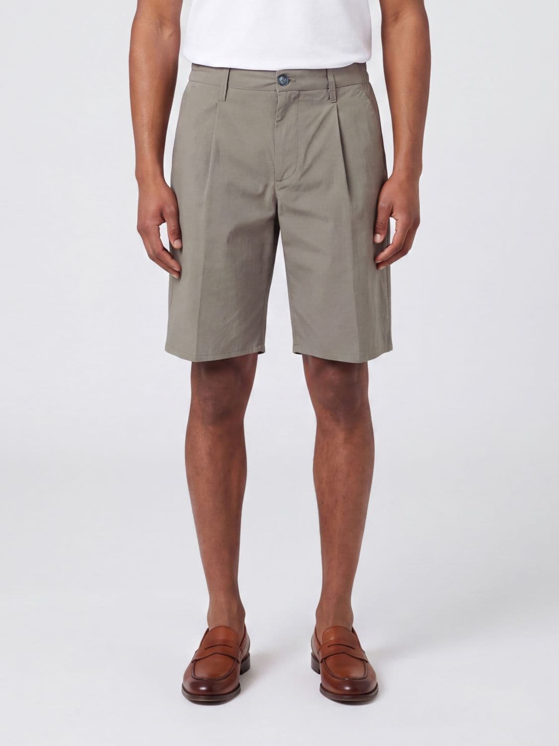 Re-Hash Cotton-Blend Chino Shorts with Pleats and Belt Loops