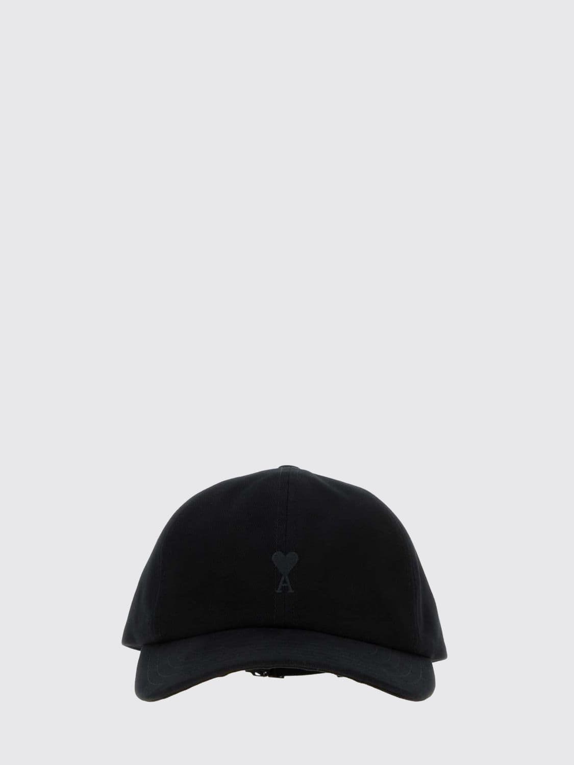 Ami Paris Baseball Cap in Cotton with Embroidered Logo and Adjustable Strap