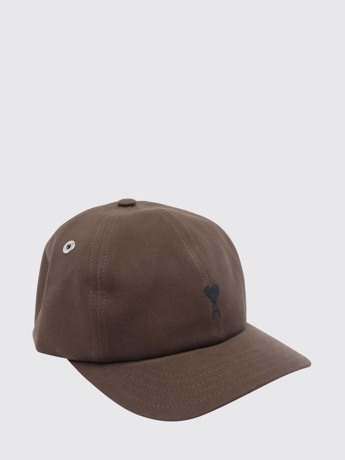 Ami Paris Baseball Cap in Cotton with Embroidered Logo and Adjustable Strap · OS