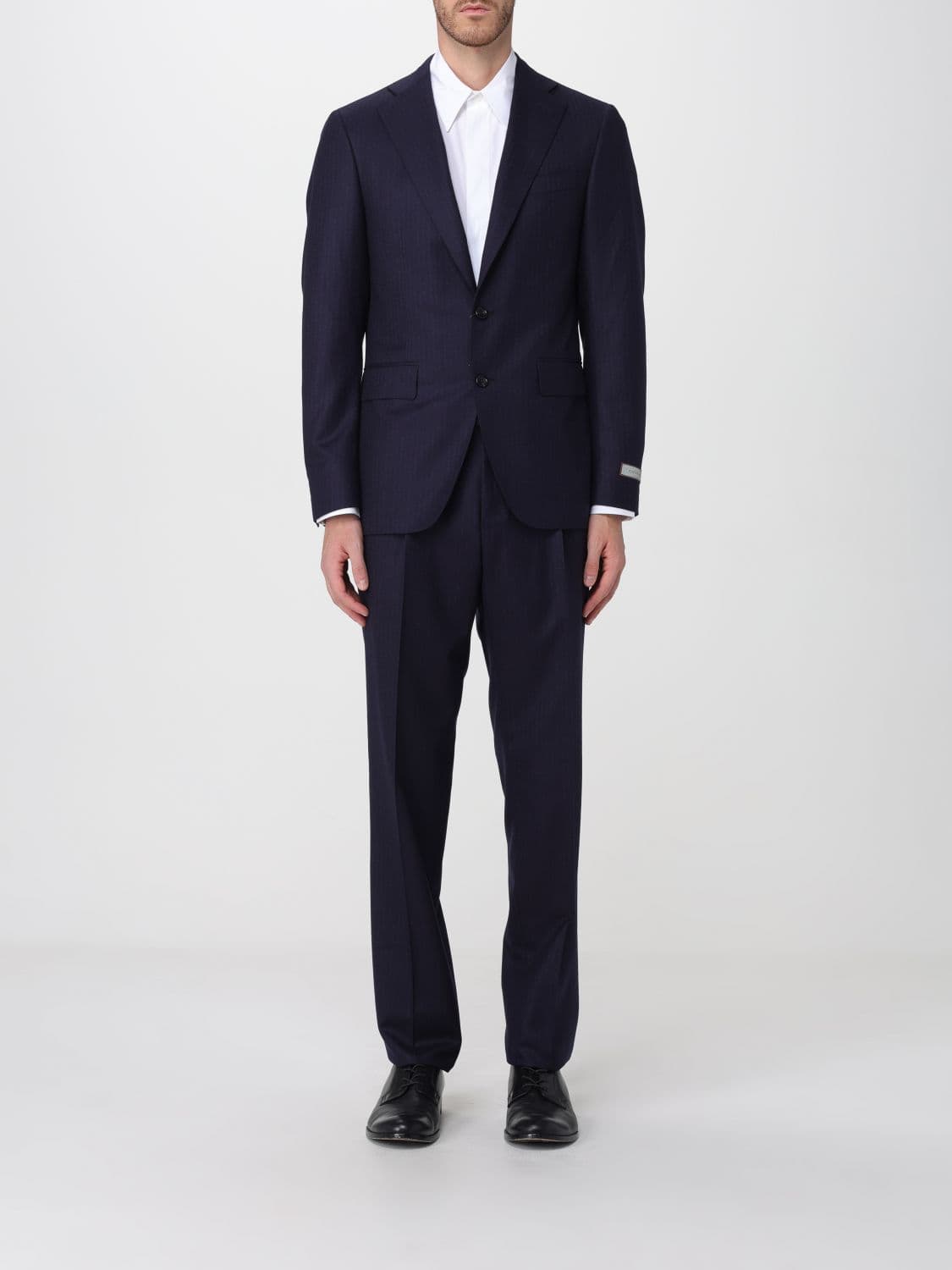 Canali Single-Breasted Pinstripe Wool Suit