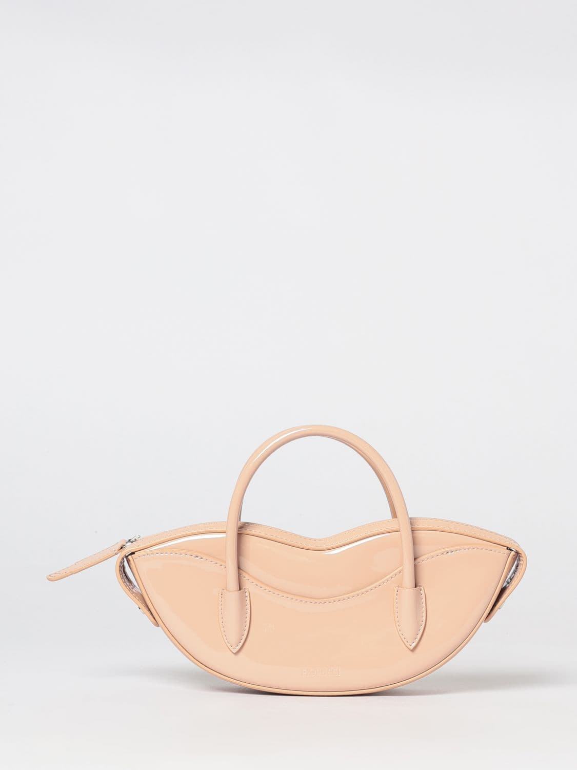 Fiorucci Lips Mini Bag in Patent Synthetic Leather with Double Handle
