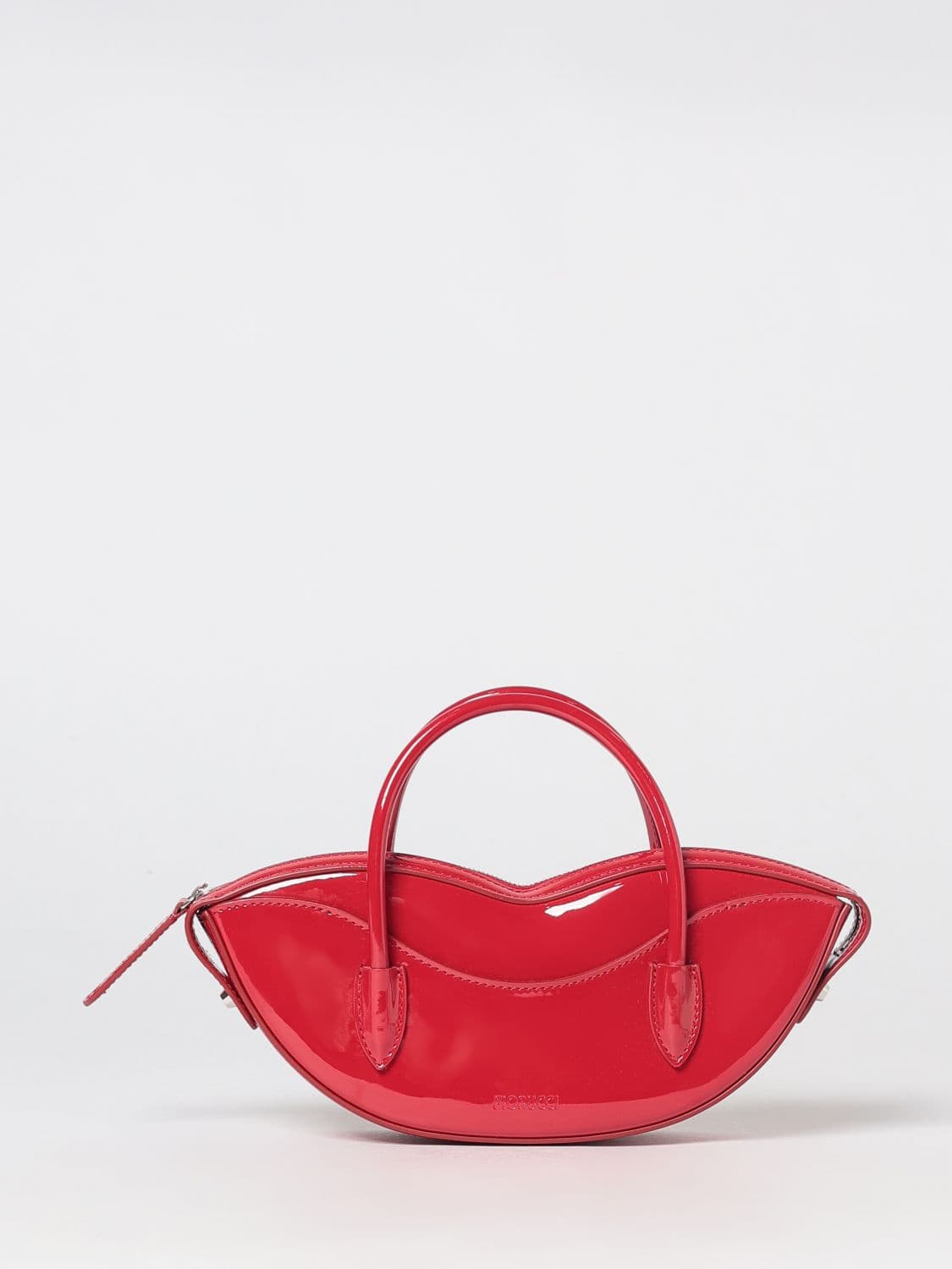 Fiorucci Lips Mini Bag in Patent Synthetic Leather with Double Handle